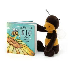 Jellycat Albee And The Big Seed Book and Bashful Bee Medium
