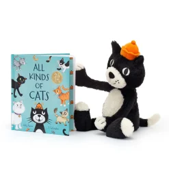 Jellycat All Kinds of Cats Book and Jack Medium