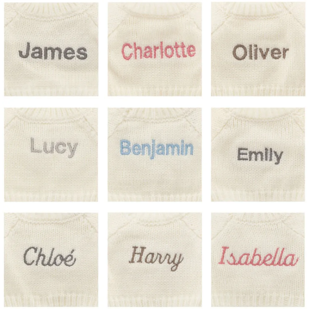 Jellycat Bartholomew Bear with Personalised Cream Jumper