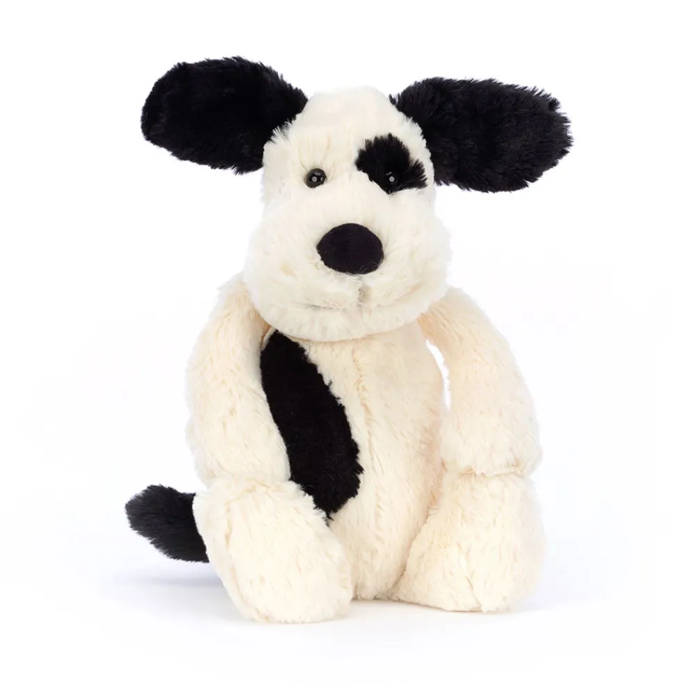 Jellycat Bashful Black & Cream Puppy
