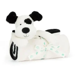 Jellycat Bashful Black & Cream Puppy Blankie