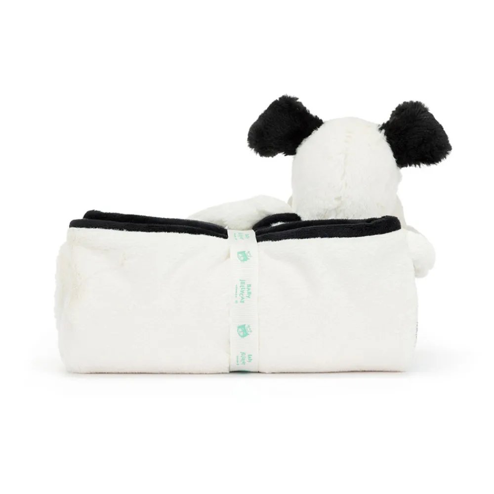 Jellycat Bashful Black & Cream Puppy Blankie