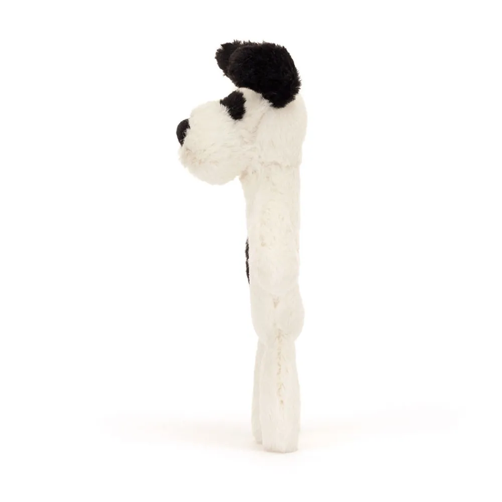 Jellycat Bashful Black & Cream Puppy Ring Rattle