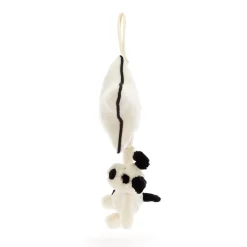 Jellycat Bashful Black & Cream Puppy Musical Pull