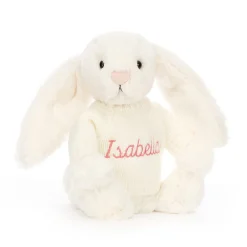 Jellycat Bashful Cream Bunny with Personalised Cream Jumper