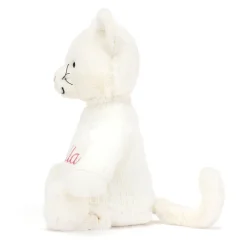 Jellycat Bashful Cream Kitten with Personalised Cream Jumper