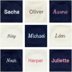 Jellycat Bashful Luxe Bunny Juniper with Personalised Navy Jumper