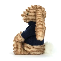 Jellycat Bashful Luxe Bunny Juniper with Personalised Navy Jumper