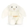 Jellycat Bashful Luxe Bunny Luna with Personalised Cream Jumper
