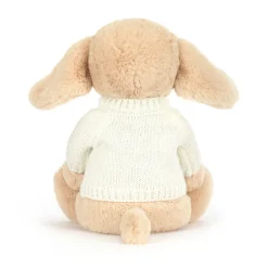 Jellycat Bashful Luxe Puppy Orlando with Personalised Cream Jumper