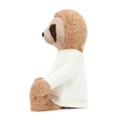 Jellycat Bashful Sloth with Personalised Cream Jumper