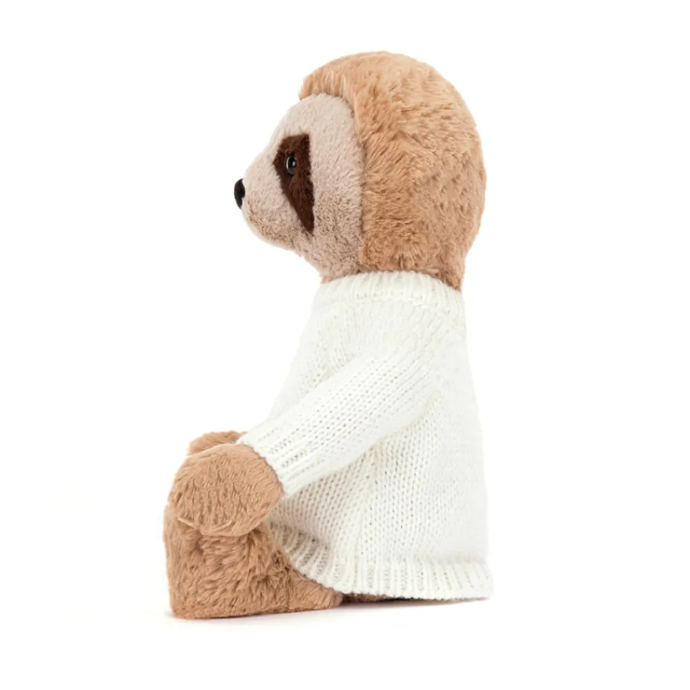 Jellycat Bashful Sloth with Personalised Cream Jumper