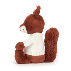 Jellycat Bashful Squirrel with Personalised Cream Jumper