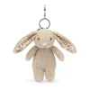 Jellycat Blossom Beige Bunny Bag Charm