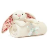Jellycat Blossom Cream Bunny 'Berry' Blankie