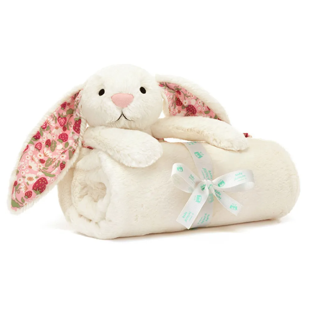 Jellycat Blossom Cream Bunny 'Berry' Blankie
