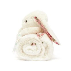 Jellycat Blossom Cream Bunny 'Berry' Blankie
