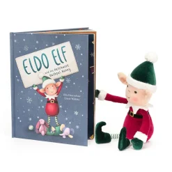 Jellycat Eldo Elf and the Patchwork Bashful Bunny Book and Eldo Elf