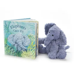 Jellycat Elephants Can't Fly Book and Fuddlewuddle Elephant Medium