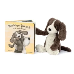 Jellycat Hundchen Schnuck Und Sein Papa Buch and Bashful Fudge Puppy Medium