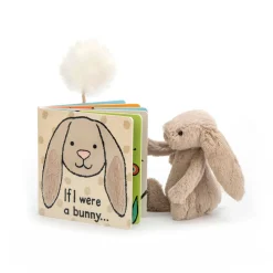 Jellycat If I Were A Bunny Book and Bashful Beige Bunny Small