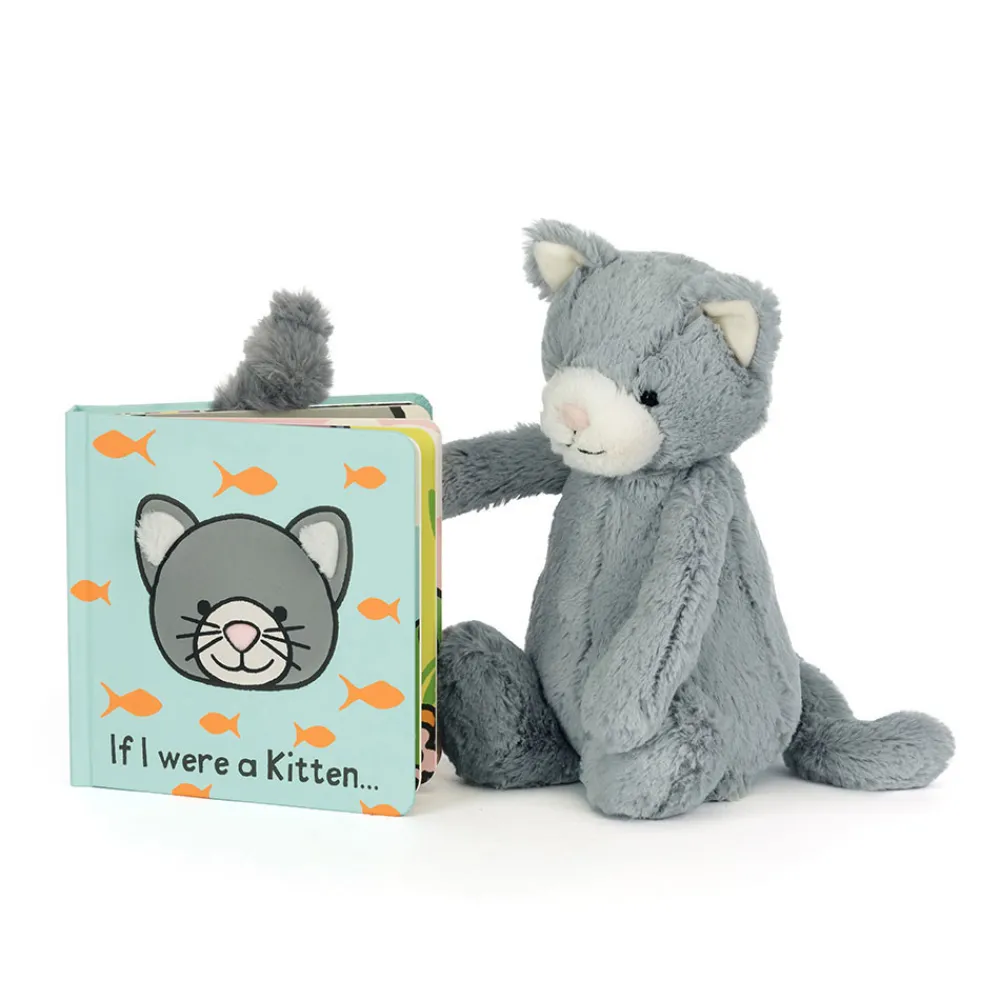Jellycat If I Were a Kitten Board Book and Bashful Kitten Original