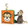 Jellycat If I Were A Monkey Book and Bashful Monkey Small