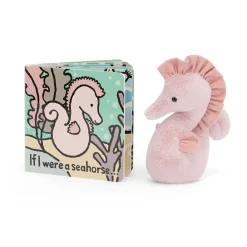 Jellycat If I Were A Seahorse Book and Sienna Seahorse Medium