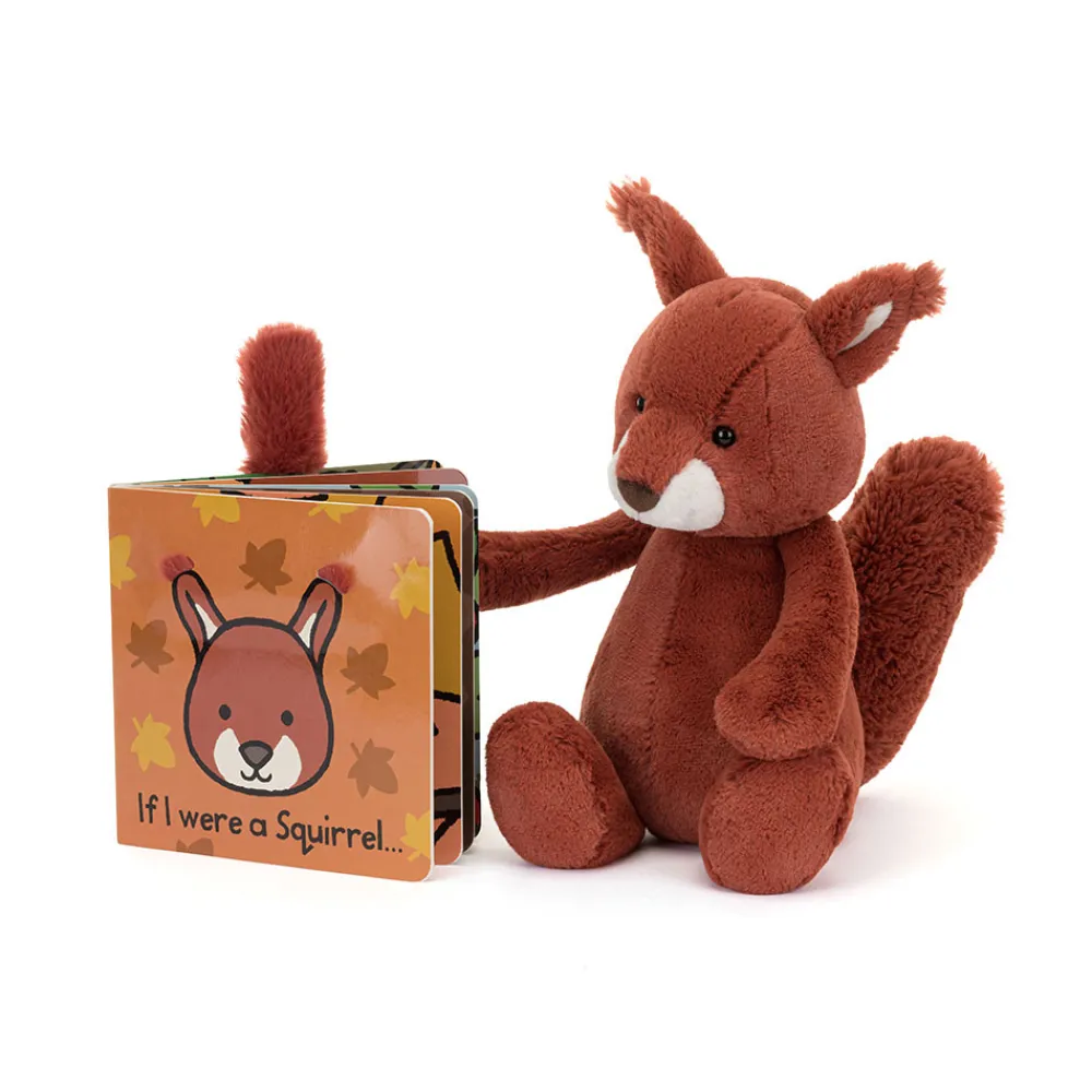 Jellycat If I Were a Squirrel Board Book and Bashful Squirrel Medium