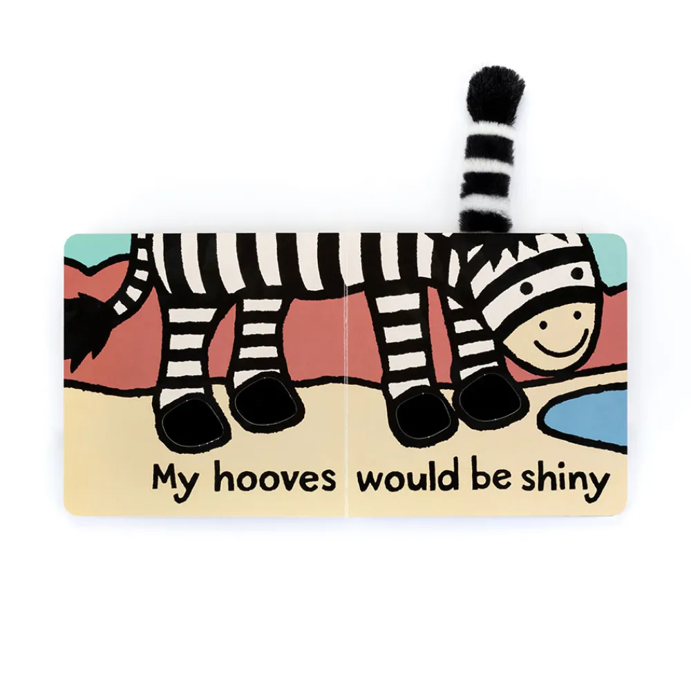 Jellycat If I Were A Zebra Board Book and Bashful Zebra Medium