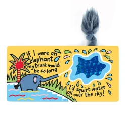 Jellycat If I Were An Elephant Board Book and Fuddlewuddle Elephant Medium