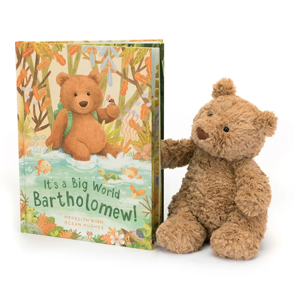 Jellycat It's a Big World Bartholomew Book and Bartholomew Bear Medium