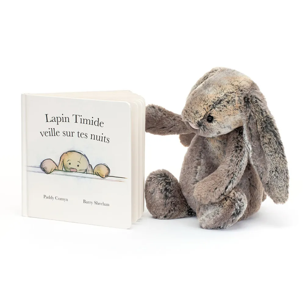 Jellycat Lapin Timide Veille Sur Tes Nuits and Bashful Cottontail Bunny Medium