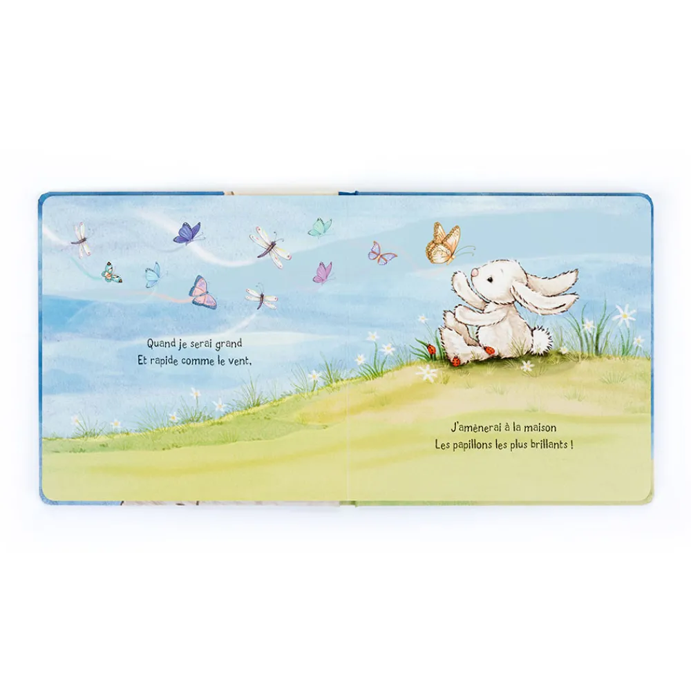 Jellycat Lapin Timide Veut Grandir Livre and Bashful Cream Bunny Medium