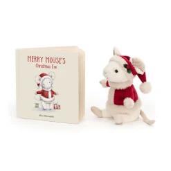 Jellycat Merry Mouse's Christmas Eve Book and Merry Mouse