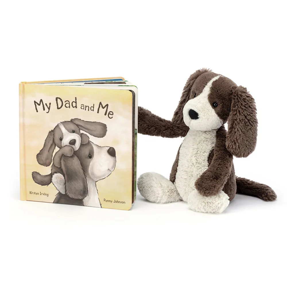Jellycat My Dad and Me Book and Bashful Fudge Puppy Medium