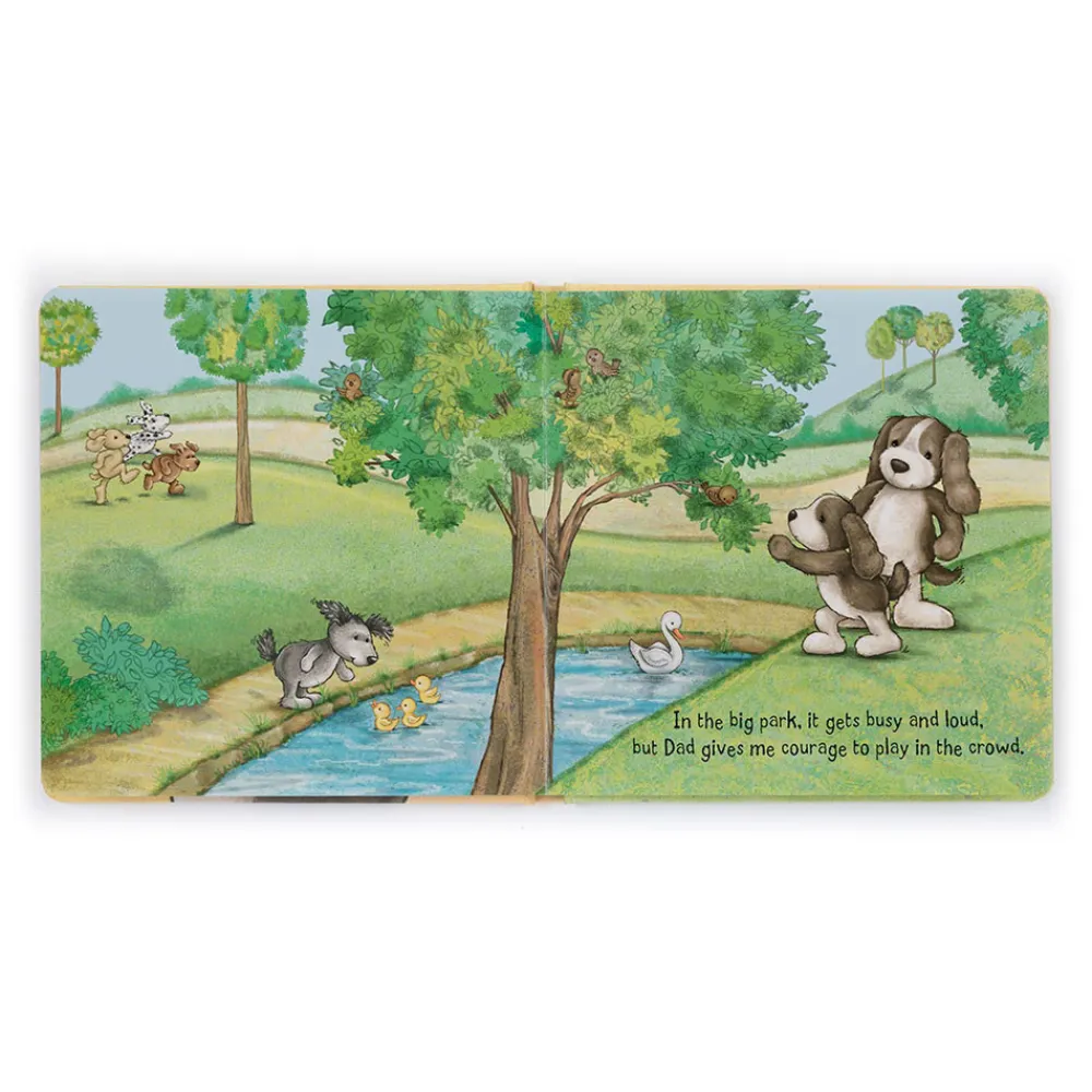 Jellycat My Dad and Me Book and Bashful Fudge Puppy Medium