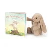 Jellycat My Friend Bunny Book and Bashful Beige Bunny Medium