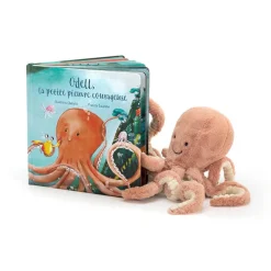 Jellycat Odell La Petite Pieuvre Courageuse and Odell Octopus Little