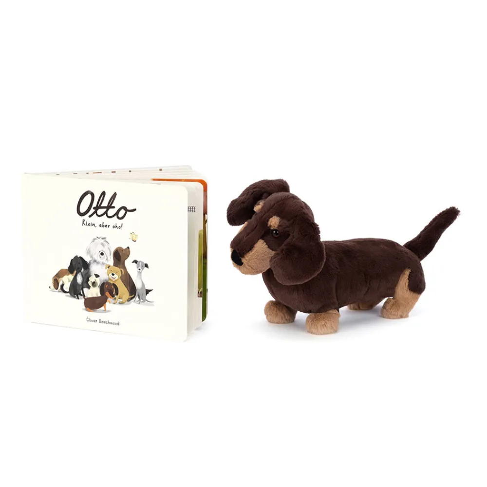 Jellycat Otto Klein, Aber Oho Buch and Otto Sausage Dog Medium