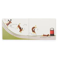 Jellycat Otto the Loyal Long Dog Book and Otto Sausage Dog Medium