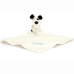 Jellycat Personalised Bashful Black & Cream Puppy Soother