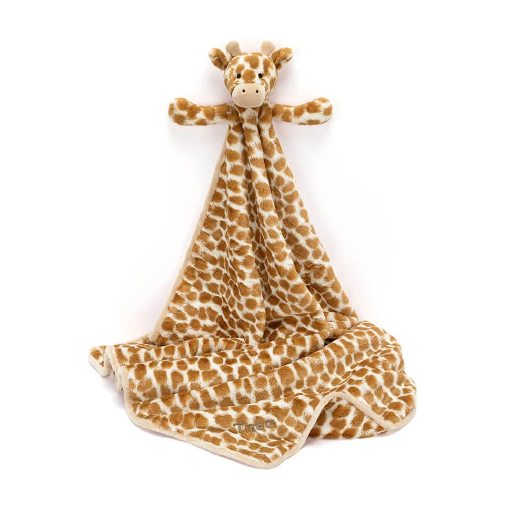 Jellycat Personalised Bashful Giraffe Blankie