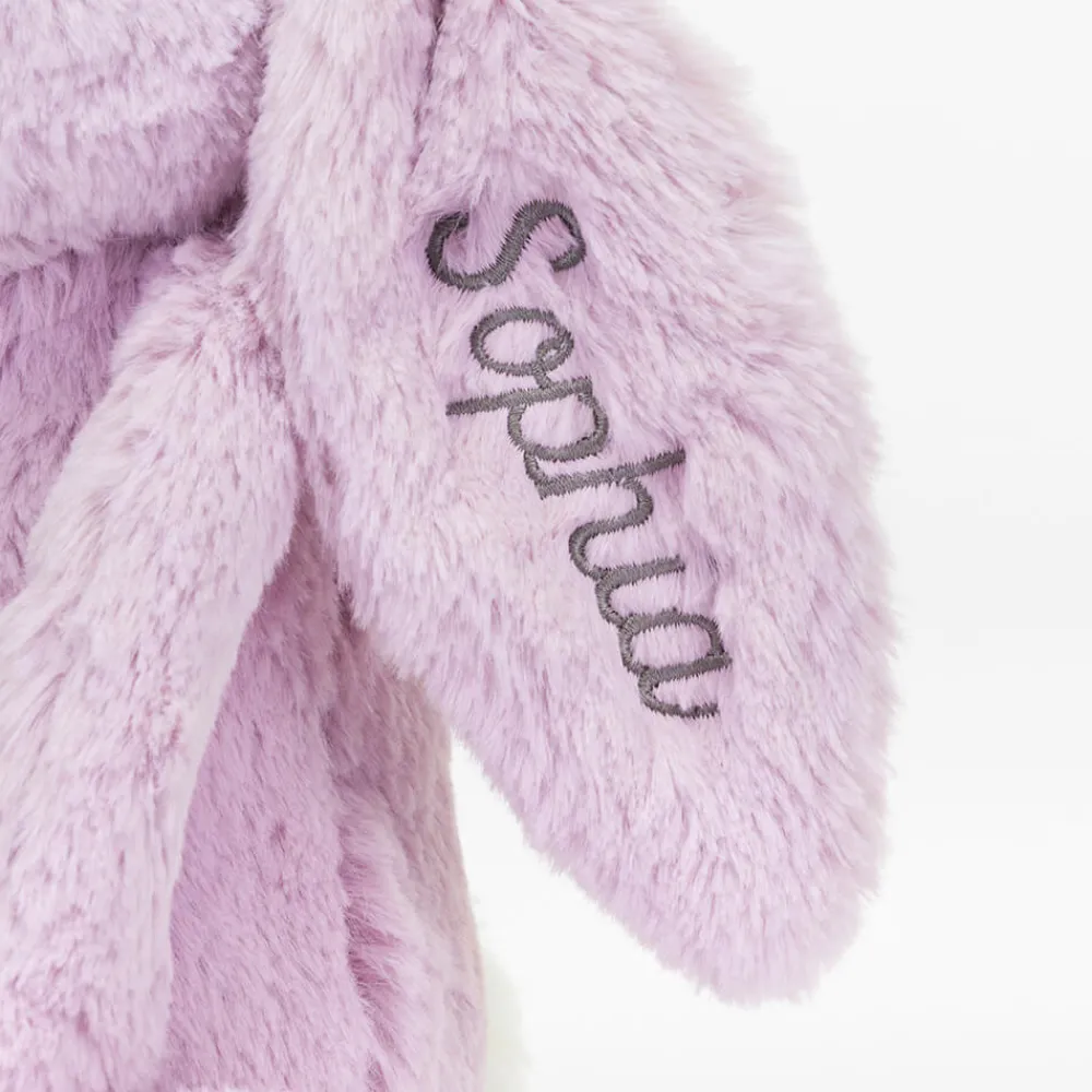 Jellycat Personalised Bashful Lilac Bunny Medium