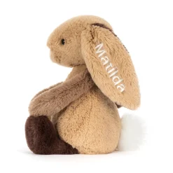 Jellycat Personalised Bashful Patchwork Brown Bunny Original