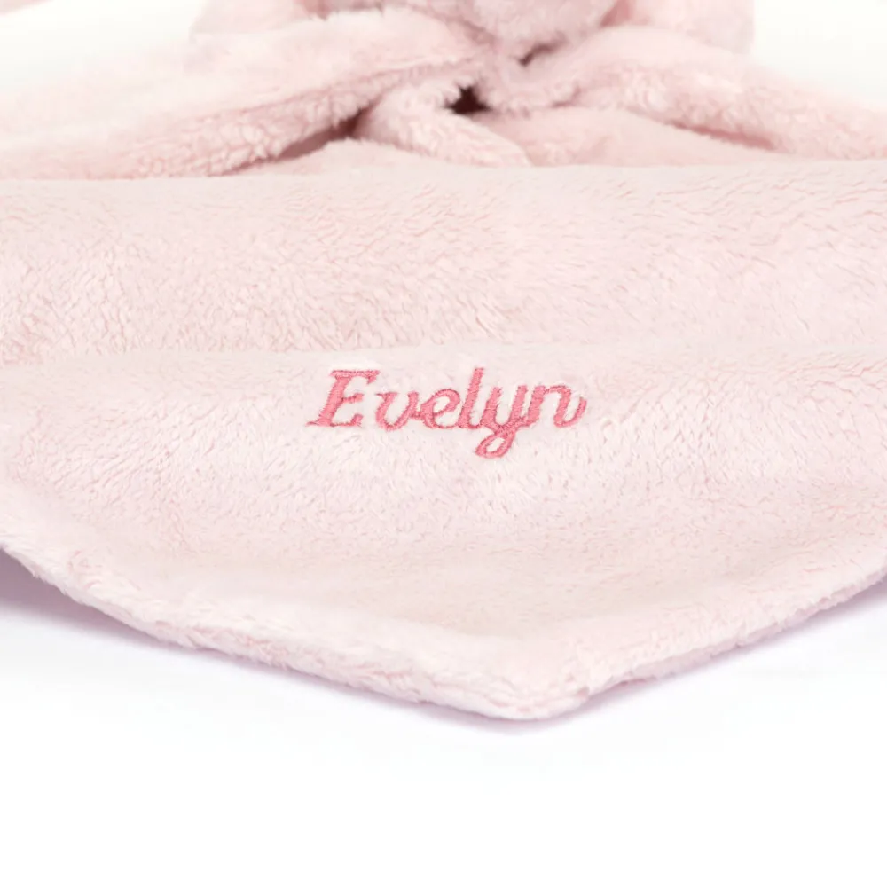 Jellycat Personalised Bashful Pink Bunny Soother