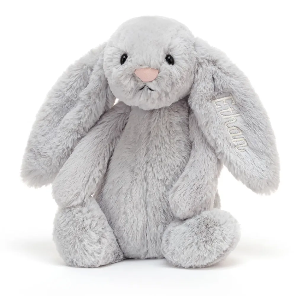Jellycat Personalised Bashful Silver Bunny Medium