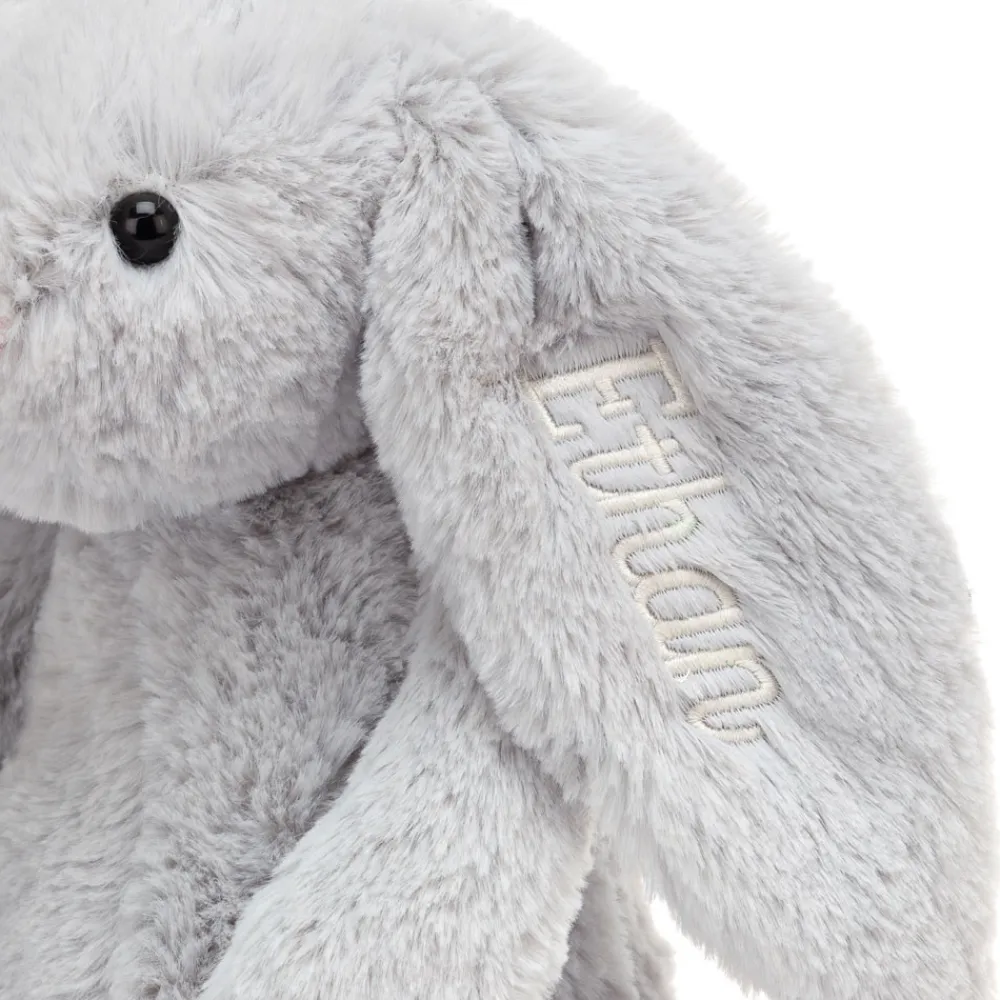 Jellycat Personalised Bashful Silver Bunny Medium