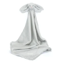 Jellycat Personalised Bashful Silver Bunny Blankie