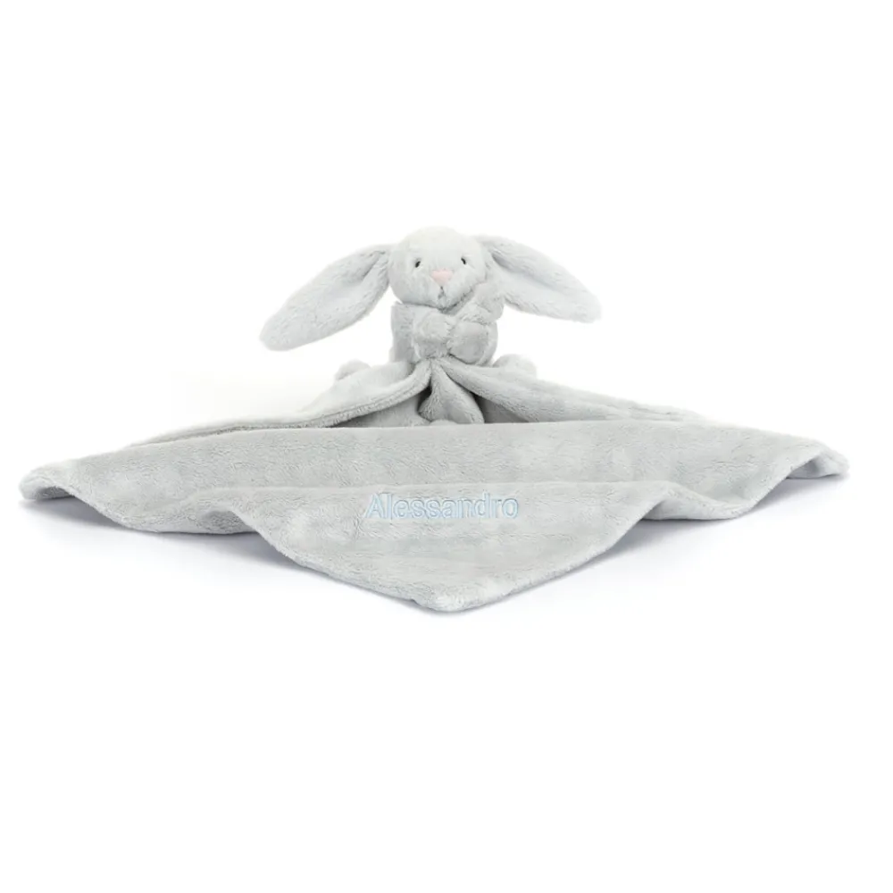 Jellycat Personalised Bashful Silver Bunny Soother